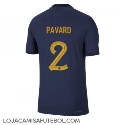 Camisa de Futebol França Benjamin Pavard #2 Equipamento Principal Mundo 2022 Manga Curta